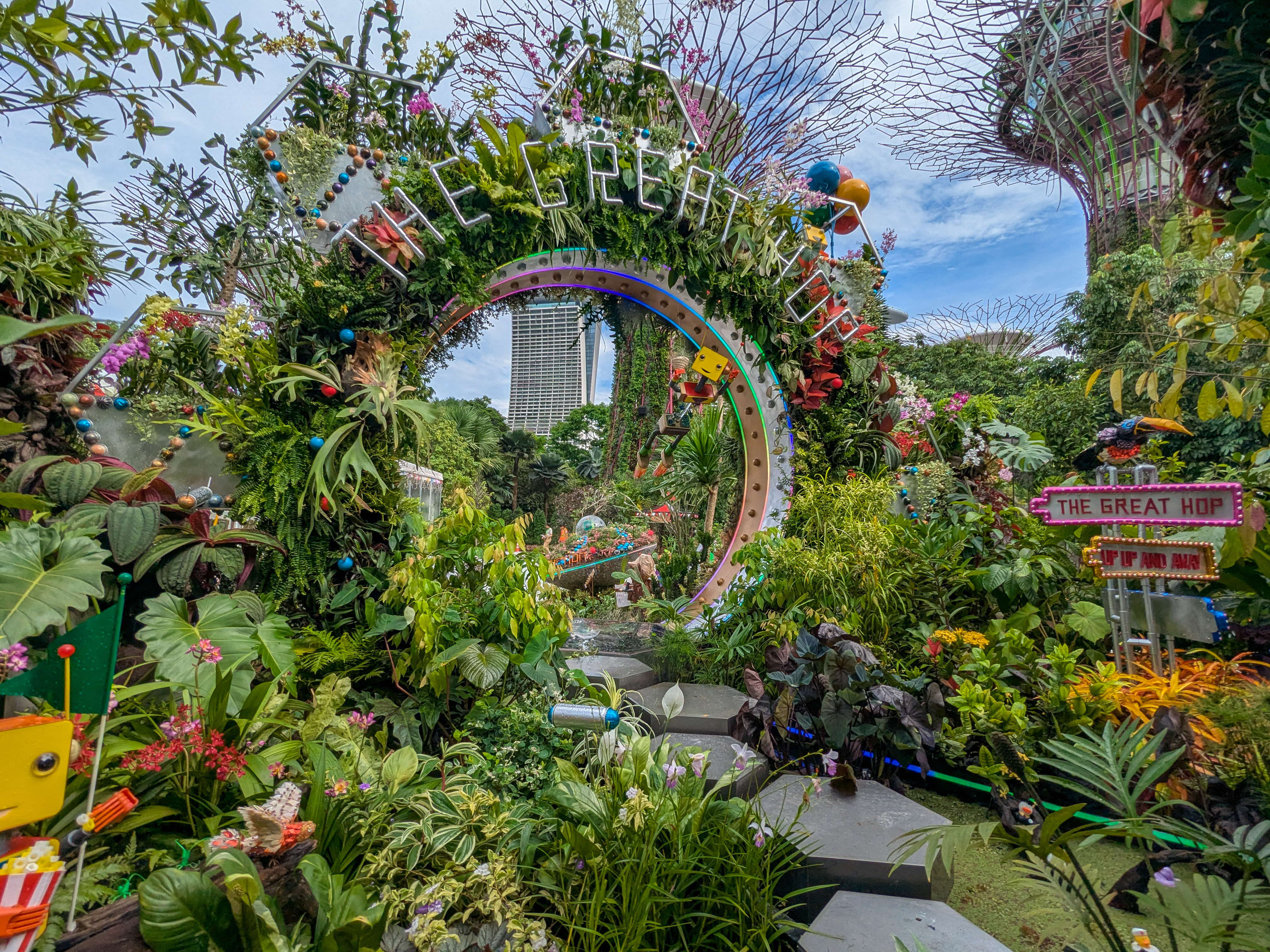 A colourful garden display at the Singapore Garden Festival 2026